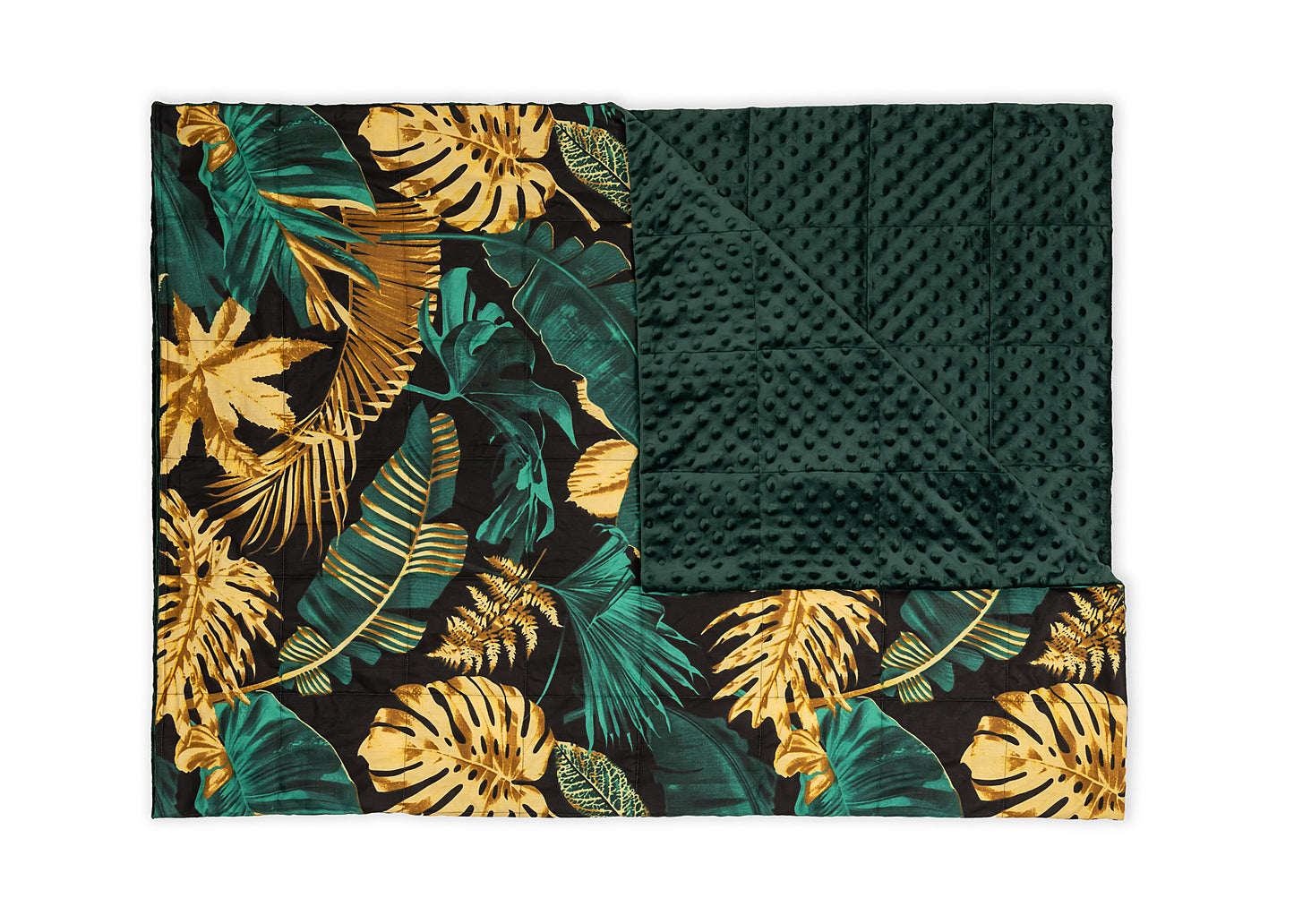jungle cotton print weighted blanket