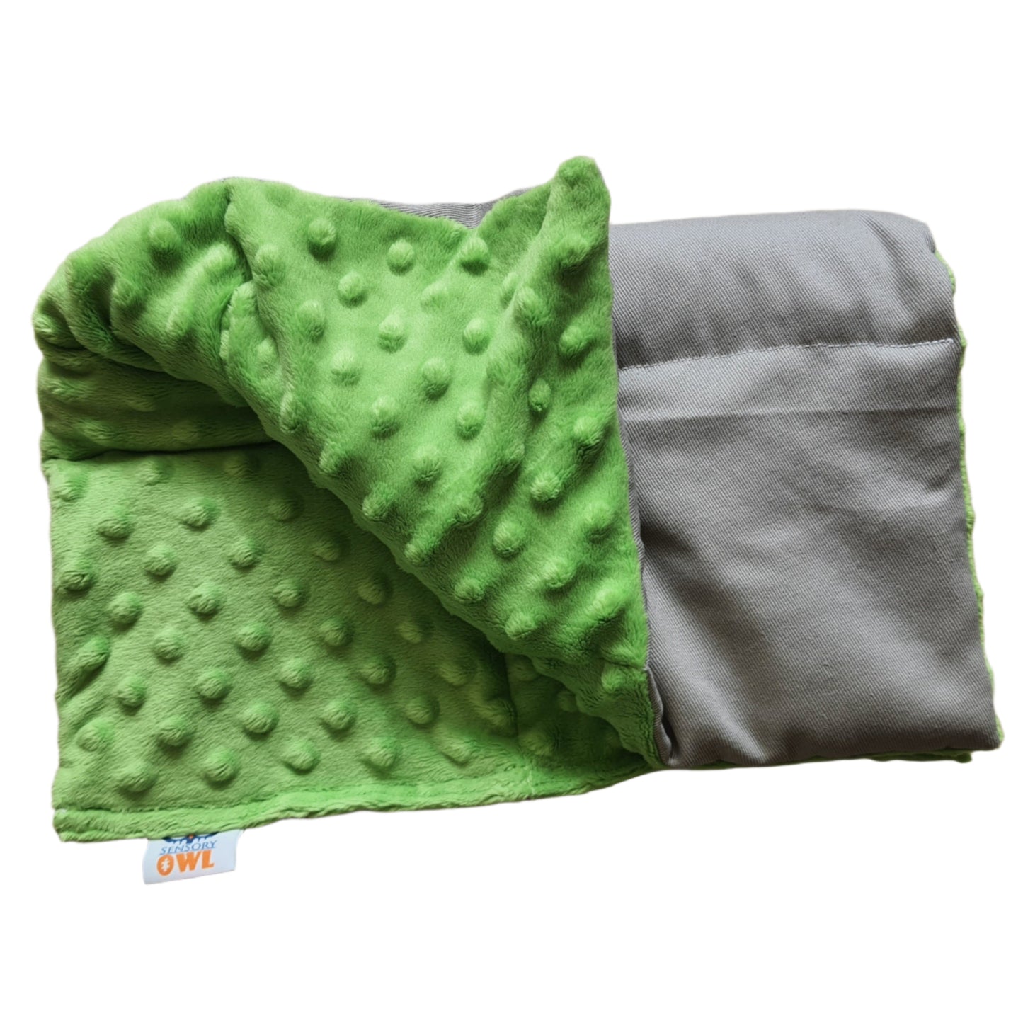 Light Grey Cotton & Neon Plush Weighted Lap Pillow, 2kg