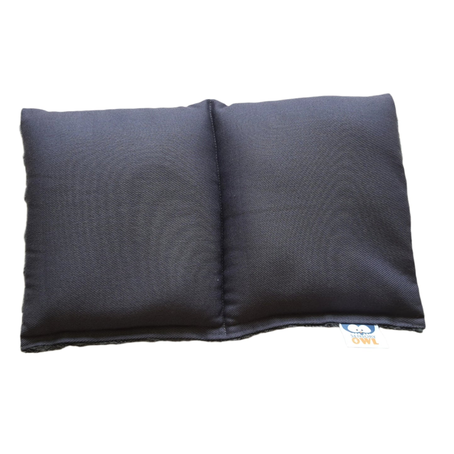 Dark Grey Cotton & Dark Grey Plush Weighted Lap Pillow, 5kg