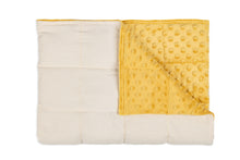 Load image into Gallery viewer, Natural Cotton &amp; Mustard Minky Weighted Blanket