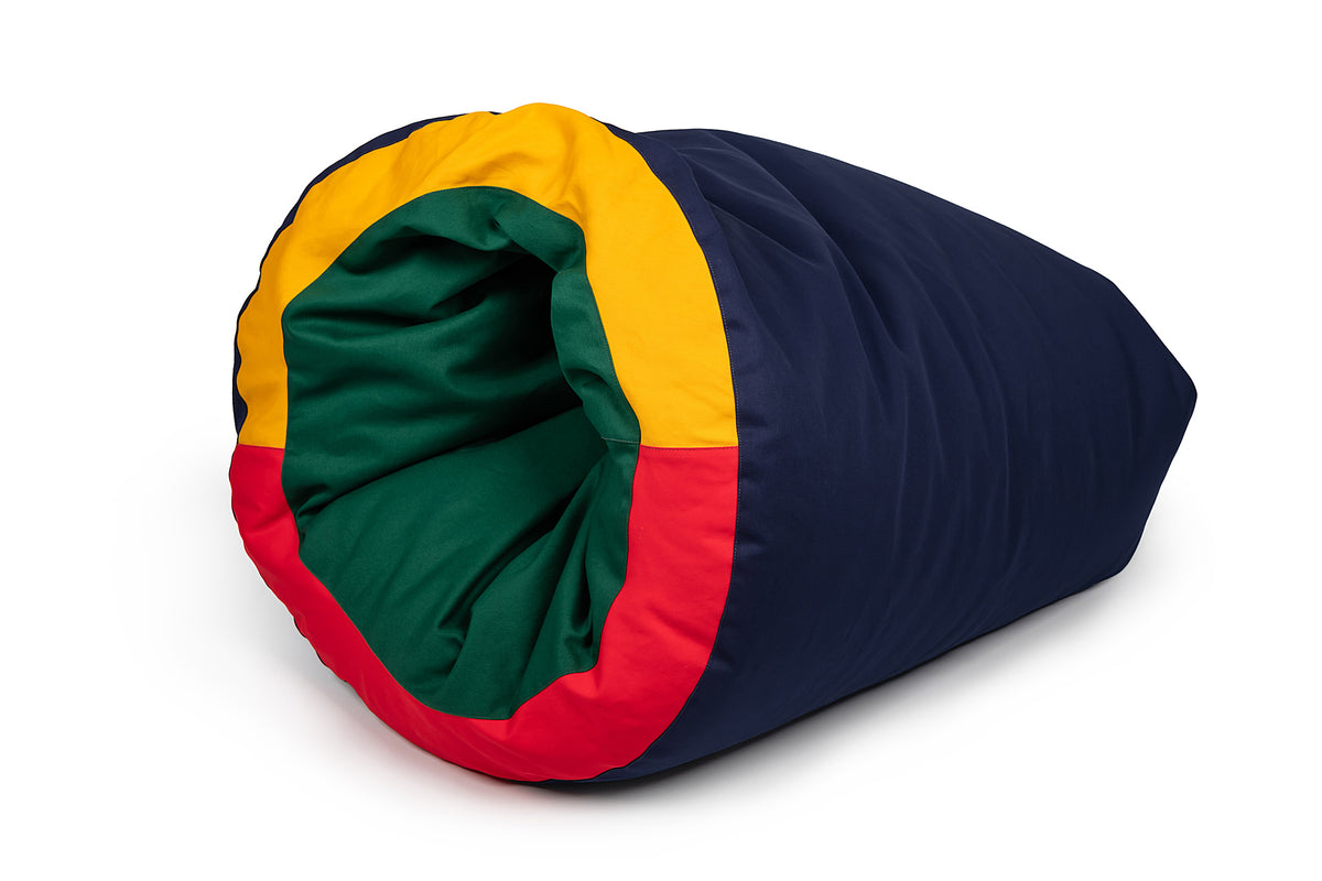 Large Sensory Bean Bag Tunnel Pouf - Removable cover | Sensory Owl