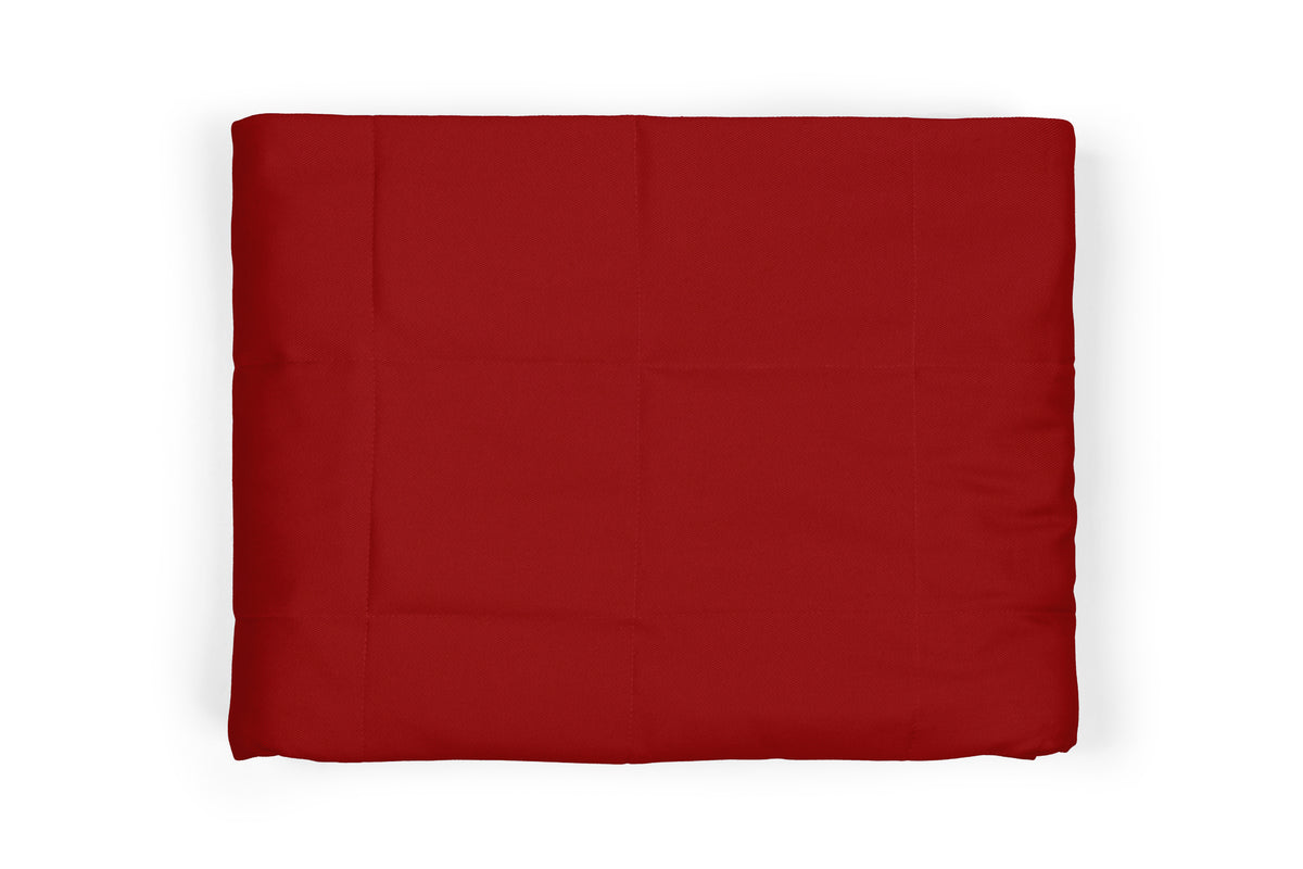 RED COTTON WEIGHTED BLANKET