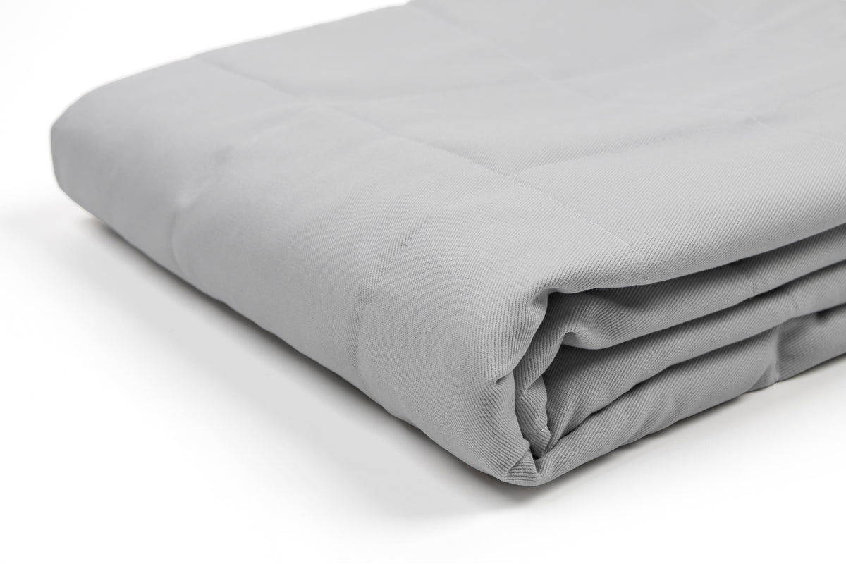 LIGHT GREY COTTON WEIGHTED BLANKET