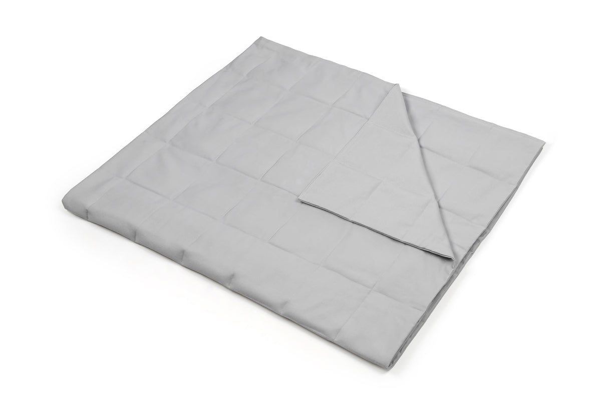 LIGHT GREY COTTON WEIGHTED BLANKET