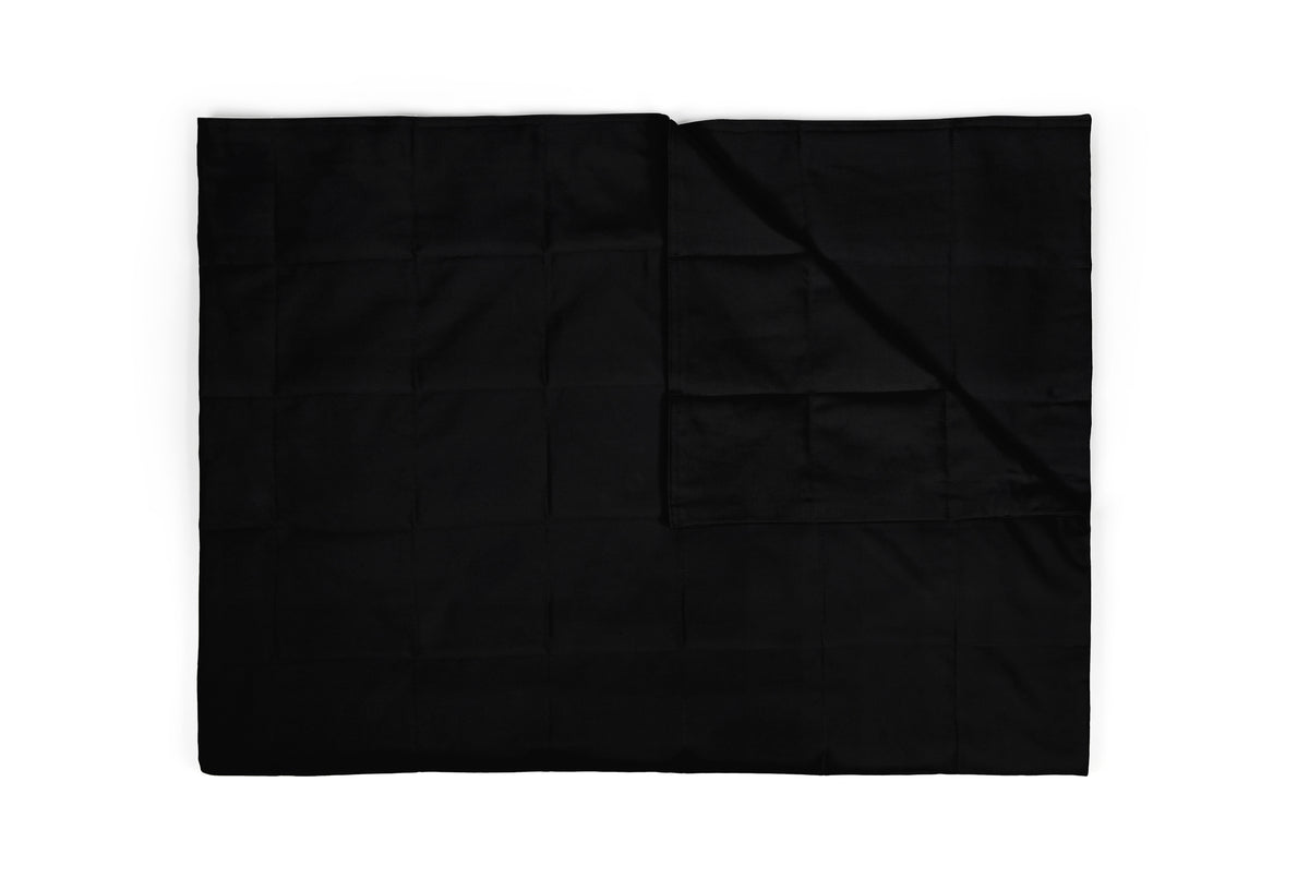 BLACK COTTON WEIGHTED BLANKET