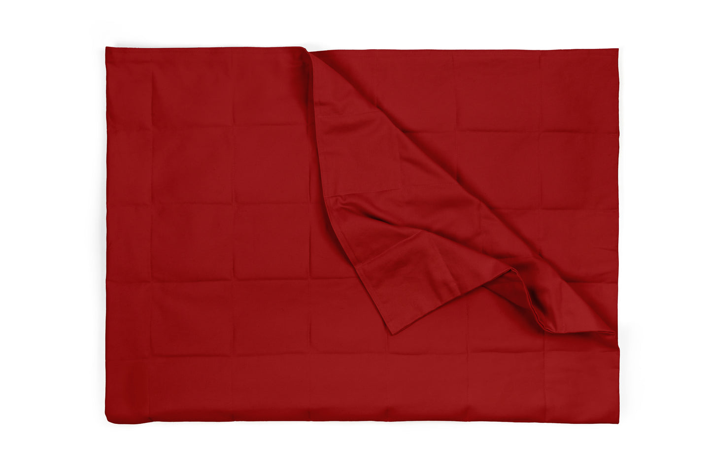 RED COTTON WEIGHTED BLANKET