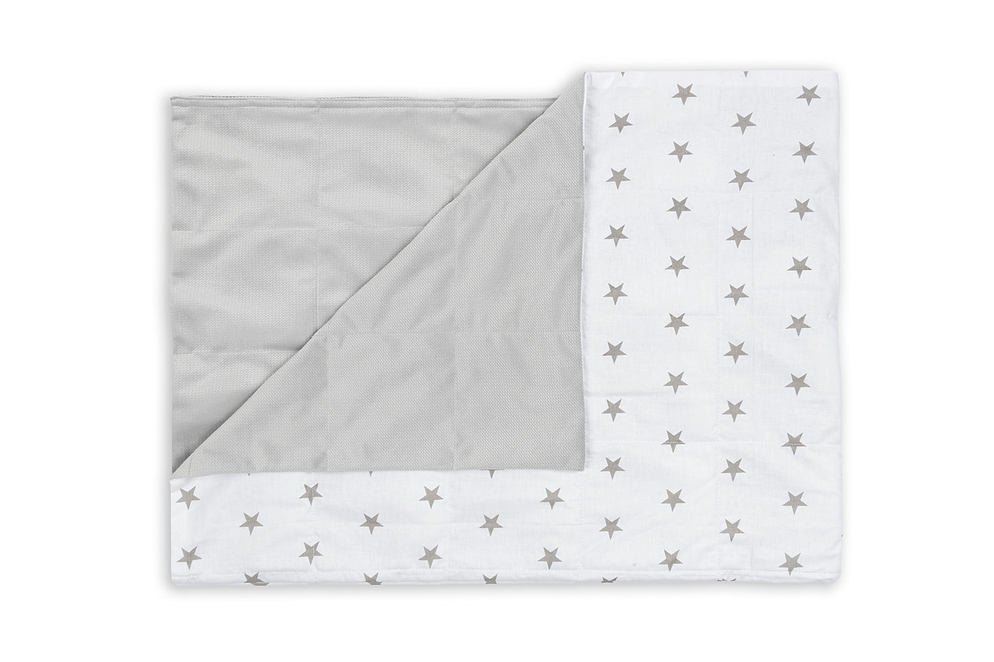 GREY STARS WEIGHTED BLANKET velvet corner