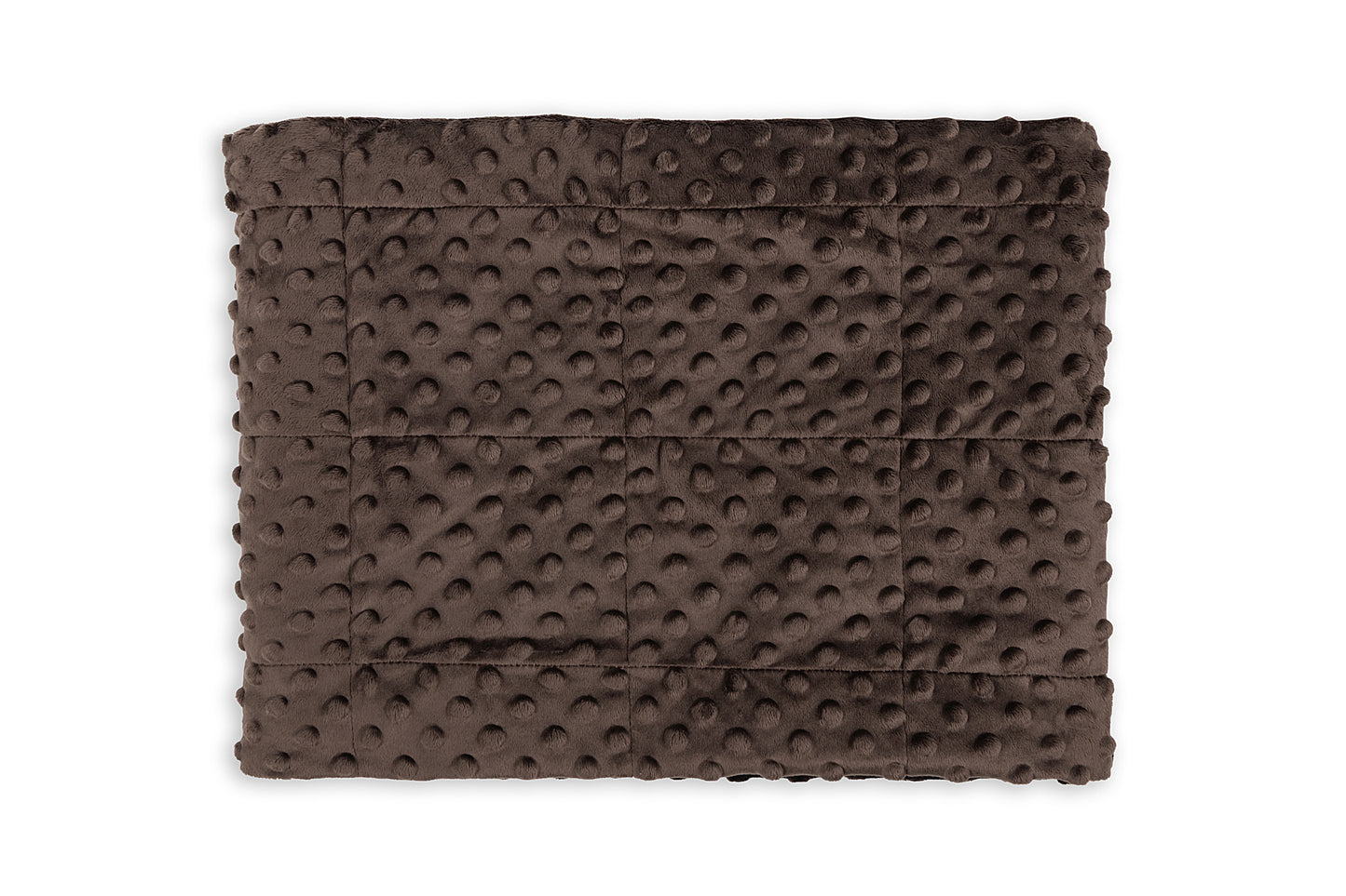 Brown textured blanket on a white background