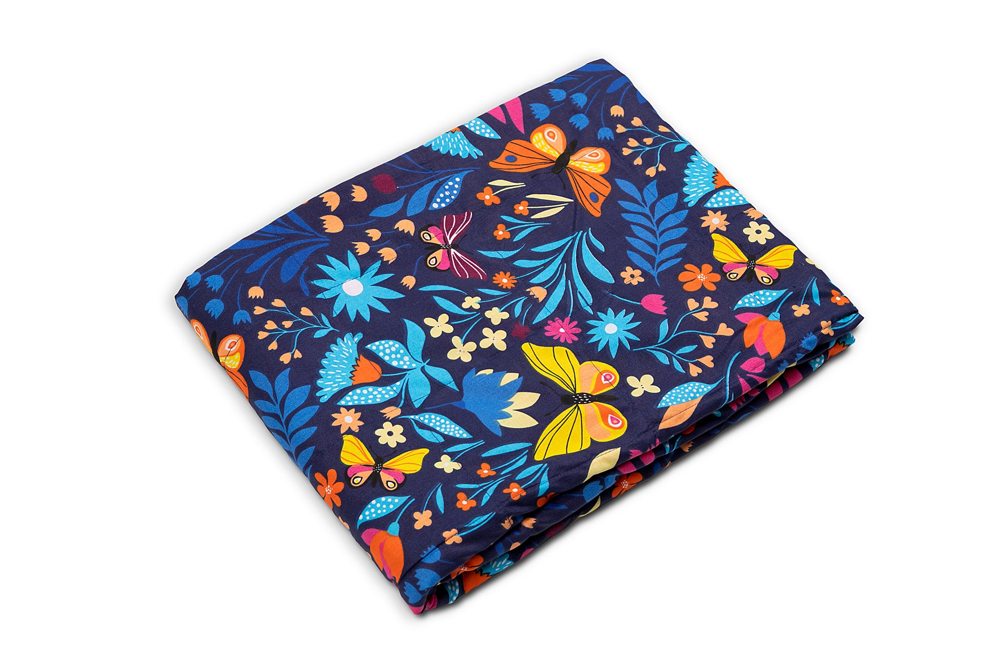 SUMMER MEADOW COTTON TOP WEIGHTED BLANKET front top