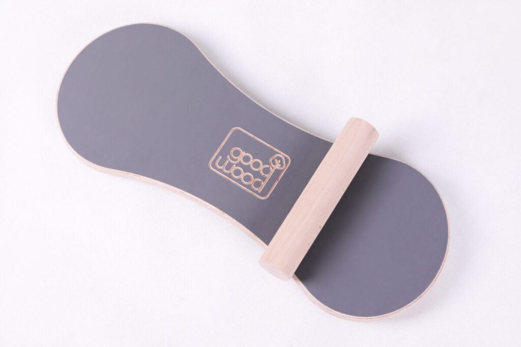 GREY BALANCE BOARD / TRICK BOARD FOR KIDS- GOOD WOOD