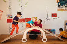 Load image into Gallery viewer, children playing on the good wood rocker with slider 