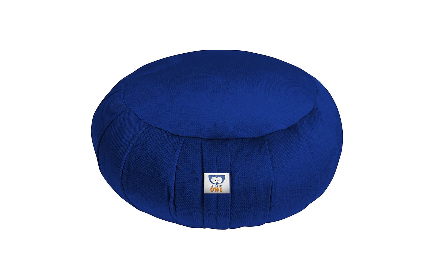 cobalt velvet zafu pillow | sensory owl