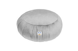 silver velvet zafu pillow | sensory owl