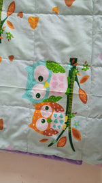 Owls & Lavender Minky Blanket | SENSORY OWL