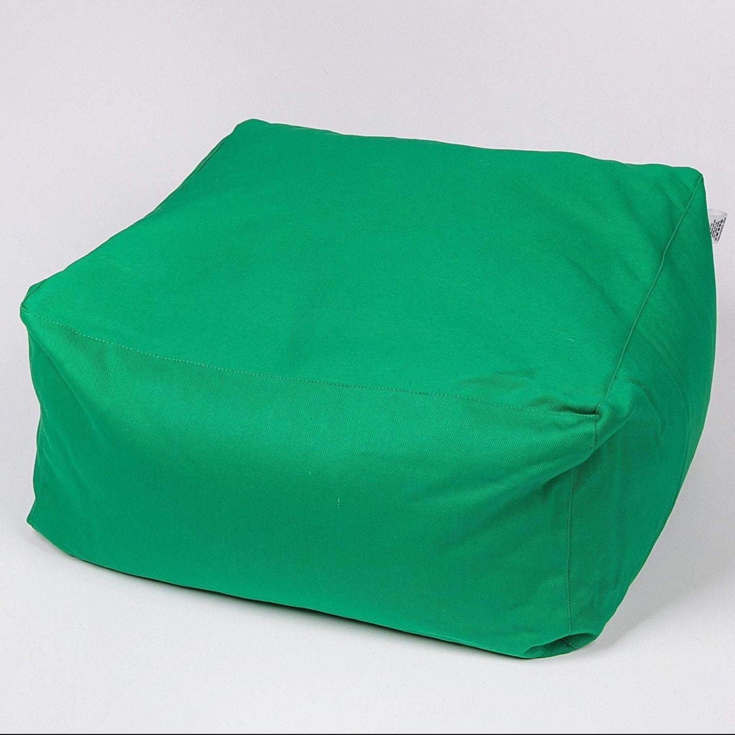 GREEN COTTON SQUARE POUFS | SENSORY OWL