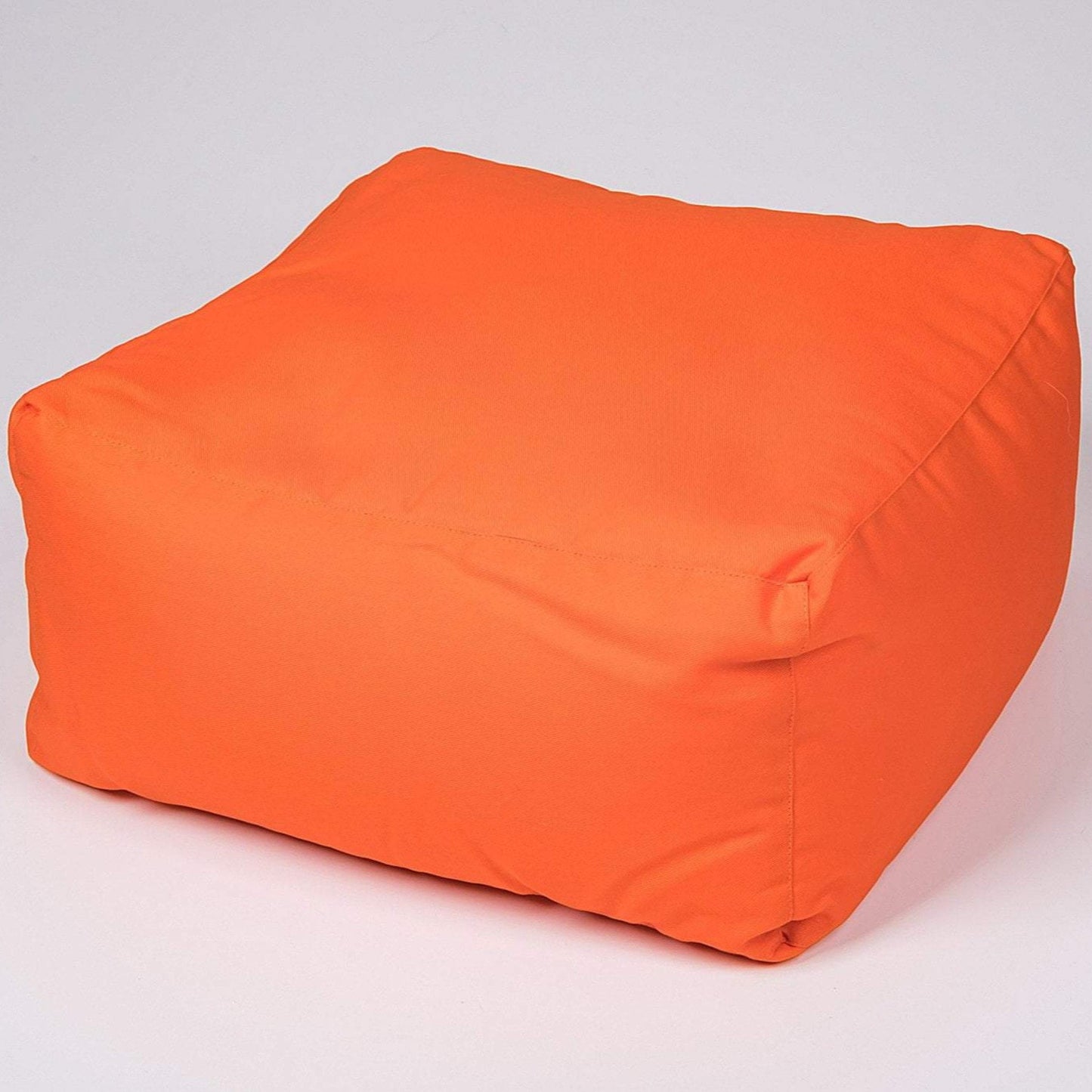 ORANGE COTTON SQUARE POUFS | SENSORY OWL