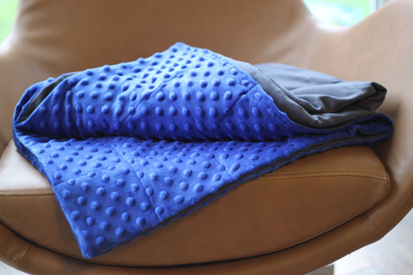 NAVY BLUE COTTON WEIGHTED BLANKET | SENSORY OWL