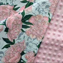 Load image into Gallery viewer, PEONIES MINKY WEIGHTED BLANKET | SENSORY OWL